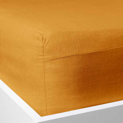 Простыня на резинке Апельсиновый/Orange