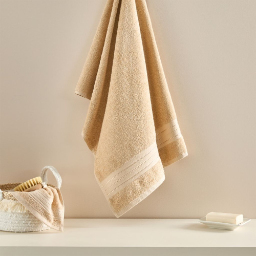 Полотенце махровое Базена/Basena, кремовое