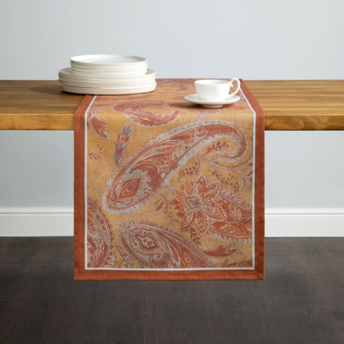 Скатерть-дорожка Пайсли/Paisley, охра