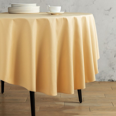 Скатерть круглая Золотой экрю/Golden Ecru