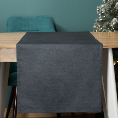 Скатерть-дорожка Полуночный серый/Midnight gray