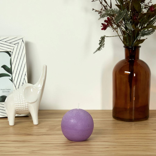 Свеча Пламя/Fiamma круглая, сиреневая