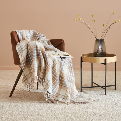 Плед Клетка/Cellule, бежевый