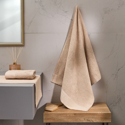 Полотенце махровое Зигзаг/Zigzag, песок