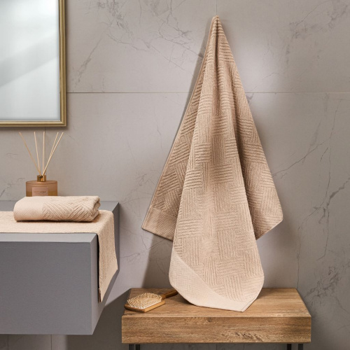 Полотенце махровое Зигзаг/Zigzag, песок