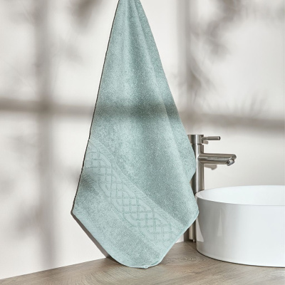 Полотенце махровое Констанца/Costanza, зеленое