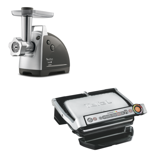 Мясорубка Moulinex ME687832 + Электрогриль Tefal GC712D34