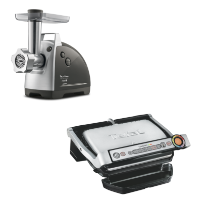 Мясорубка Moulinex ME687832 + Электрогриль Tefal GC712D34