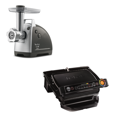 Мясорубка Moulinex ME687832 + Электрогриль Tefal GC712834