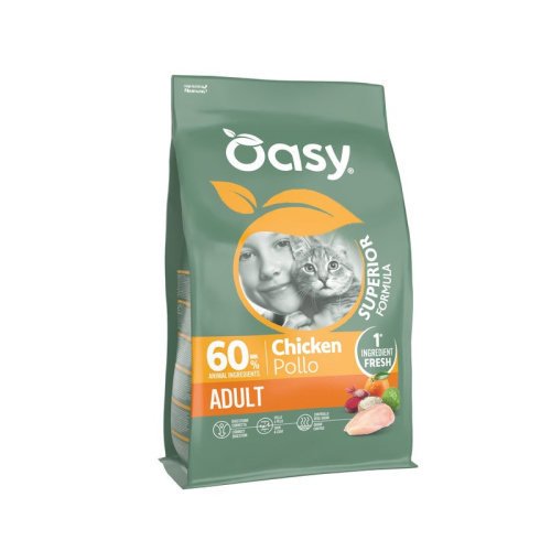 Oasy Dry Cat Superior Adult сухой корм для кошек, с КУРИЦЕЙ - 6 кг супер премиум для взрослых с курицей мешок Испания 1 уп. х 1 шт. х 6 кг