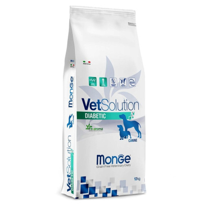 Monge VetSolution Dog Diabetic сухой корм для собак, диетический, при сахарном диабете - 12 кг ветеринарный мешок Италия 1 уп. х 1 шт. х 12 кг