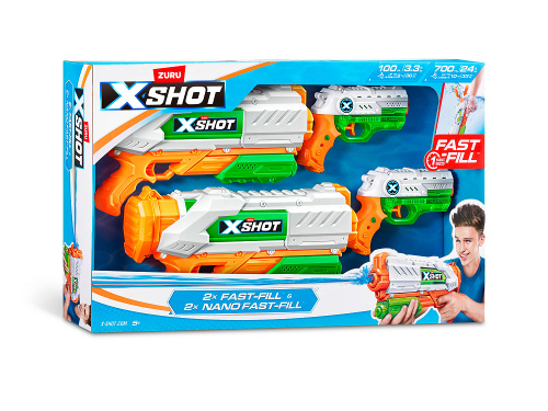 118126 Игровой набор ZURU X-Shot Water: Фаст Филл и Фаст Филл Н (2 бластера)