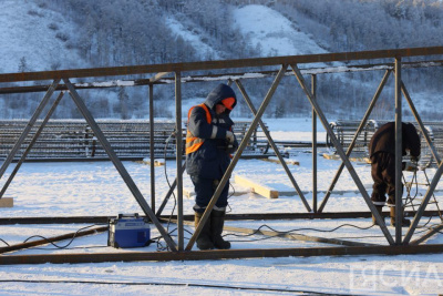 Фоторепортаж: как идет строительство Ленского моста / Николай Борисов   Республика Саха (Якутия)