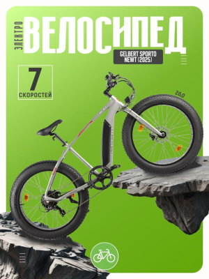 Электровелосипед Gelbert Sporto Newt, год 2025, цвет Серый