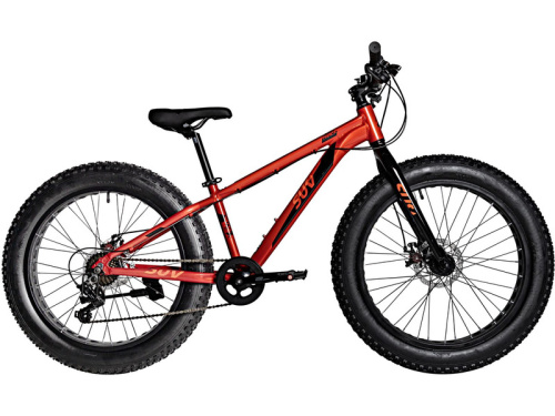 Подростковый велосипед Novatrack Suv 24, год 2024, цвет Красный, ростовка 13