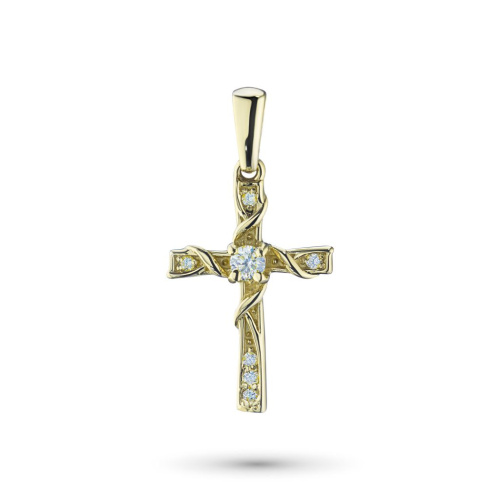 Подвеска из желтого золота с бриллиантами э0301пд04200748