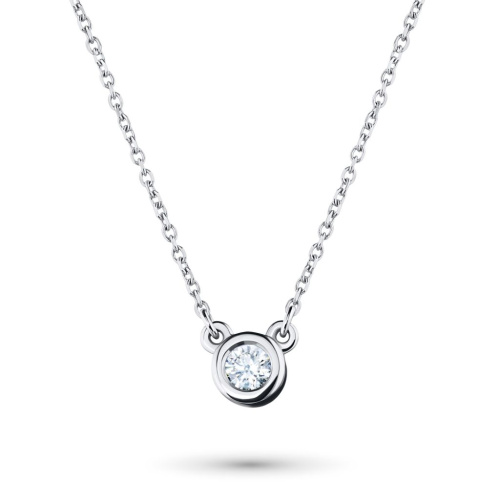 Колье из белого золота с бриллиантом э0901кл06168800