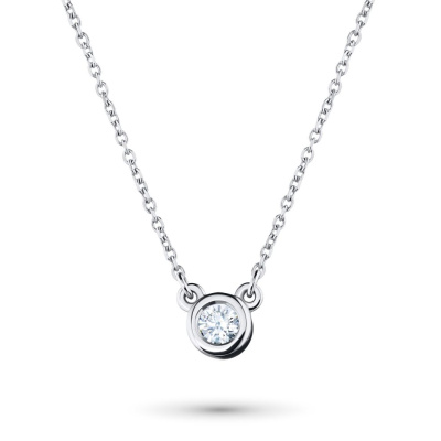 Колье из белого золота с бриллиантом э0901кл06168800