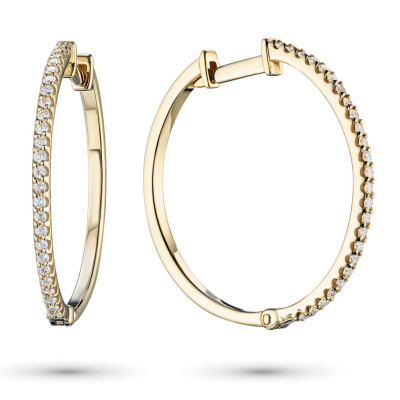 Серьги из желтого золота с бриллиантами э0301сг10200134