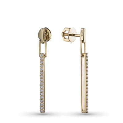 Пусеты из желтого золота э0312пс02203580