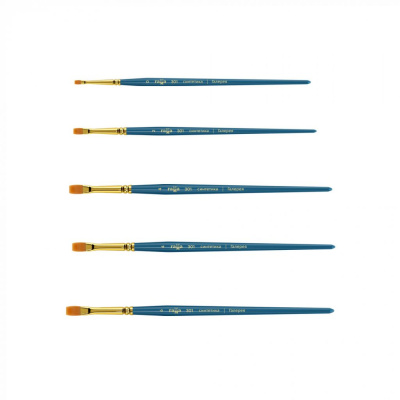 Кисть синтетика плоская Гамма "Галерея" короткая ручка