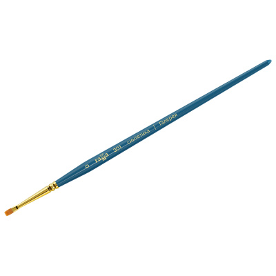 Кисть синтетика №0 плоская Гамма "Галерея" короткая ручка