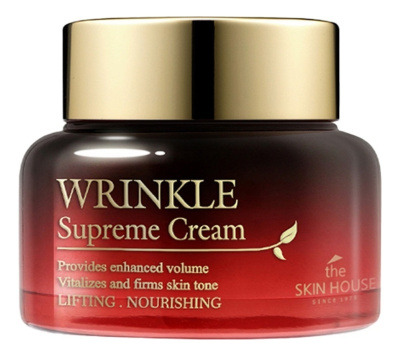 Разглаживающий крем для лица с экстрактом женьшеня Wrinkle Supreme Cream 50мл