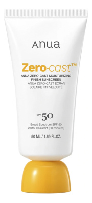 Увлажняющий солнцезащитный крем для лица Zero-Cast Moisturizing Finish Sunscreen SPF50+ PA++++ 50мл