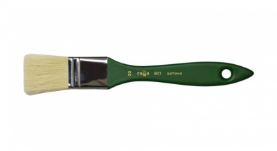 Кисть щетина №30 флейц Гамма, зелёная ручка