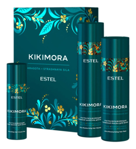 Набор для волос Kikimora (торфяной шампунь 250мл + торфяная маска 200мл + разглаживающий крем-филлер 100мл)
