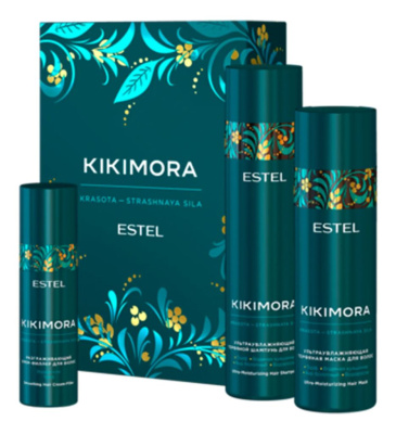Набор для волос Kikimora (торфяной шампунь 250мл + торфяная маска 200мл + разглаживающий крем-филлер 100мл)
