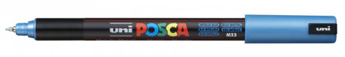 Маркер UNI "POSCA" PC-1MR, 0,7 мм, наконечник игольчатый, цвет синий металлик