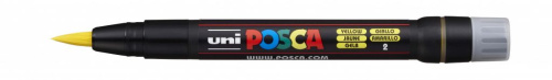 Маркер UNI "POSCA" PCF-350, кисть, цвет желтый