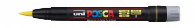 Маркер UNI "POSCA" PCF-350, кисть, цвет желтый