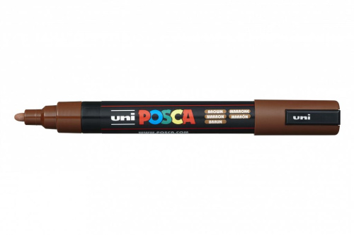 Маркер UNI "POSCA" PC-5M, 1,8-2,5 мм, наконечник пулевидный, цвет коричневый