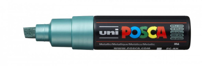 Маркер UNI "POSCA" PC-8K, до 8,0 мм, наконечник скошенный, цвет зеленый металлик