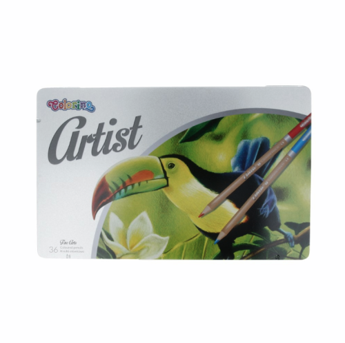 Набор карандашей цветных Colorino "Artist" 36 цветов, металлическая коробка