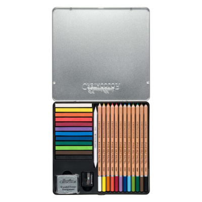Набор для рисования Cretacolor "THE PASTEL BASIC BOX" в металлической коробке