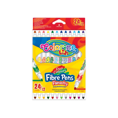 Набор фломастеров Colorino, 12 шт / 24 цв, двусторонние