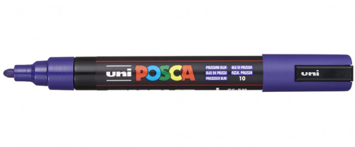 Маркер UNI "POSCA" PC-5M, 1,8-2,5 мм, наконечник пулевидный, цвет берлинская лазурь