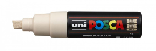 Маркер UNI "POSCA" PC-8K, до 8,0 мм, наконечник скошенный, цвет бежевый