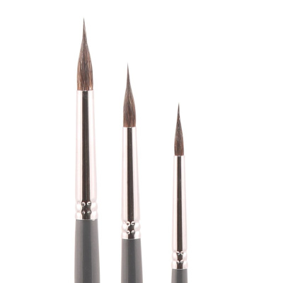 Кисть белка круглая с заостренной вершинкой Альбатрос "Line" длинная ручка