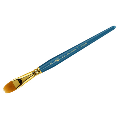 Кисть синтетика №18 овальная Гамма "Галерея" короткая ручка