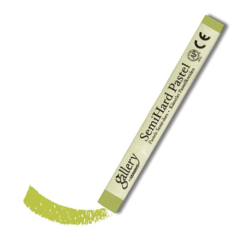 Пастель сухая полутвёрдая Mungyo квадратная, цвет №071 зелено-желтоватое поле