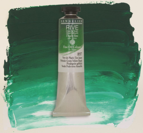 Масло Sennelier "Rive Gauche" 40 мл зеленая ФЦ (оттенок желтого)