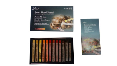 Набор сухой пастели Mungyo "Semi hard pastel" 12 цв (Оттенки земли) полутвердая