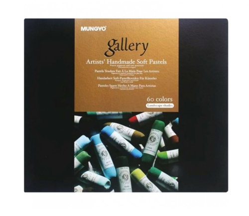 Набор пастели сухая Mungyo Ландшафт 60 цв, мягкая, круглая, ручной работы в картонной коробке