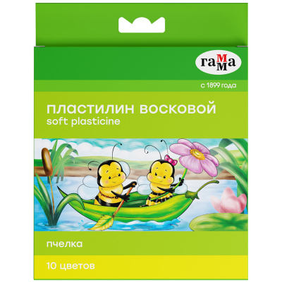 Набор пластилина Гамма "Пчелка" 10 цв восковой