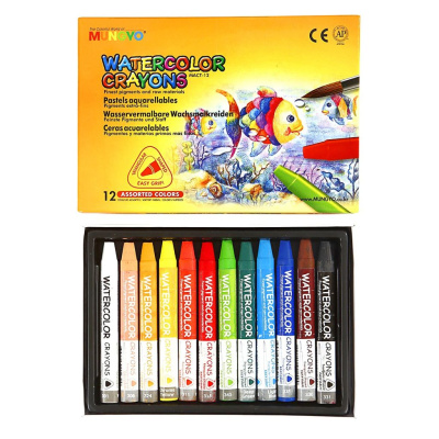 Набор мелков акварельные Mungyo трехгранные, 12 цветов