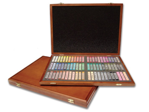 Набор сухой пастели Mungyo "Soft pastel" 72 цв, мягкая, квадратная, в деревянной коробке